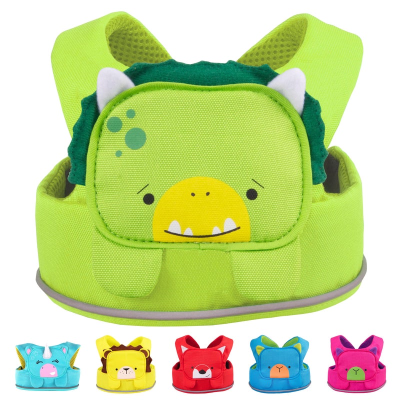 Trunki Toddler Leash - Fuss Free Toddler Walking Reins & Kids Safety Harness | Baby Leash for Kids - Dudley Dinosaur (Green) - Image 1